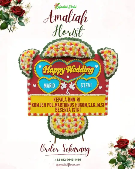 Papan Bunga Pernikahan Banyu Biru